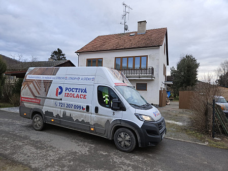 Izolace stropu patrového rodinného domu na Brněnsku